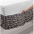 thumbnail image 2 of Graduation Bed Skirt, Young Collage Students Caps and Degrees in Hands University Cartoon, Elastic Bedskirt Dust Ruffle Wrap Around for Bedding Decor, 4 Sizes, Night Blue Multicolor, by Ambesonne, 2 of 2
