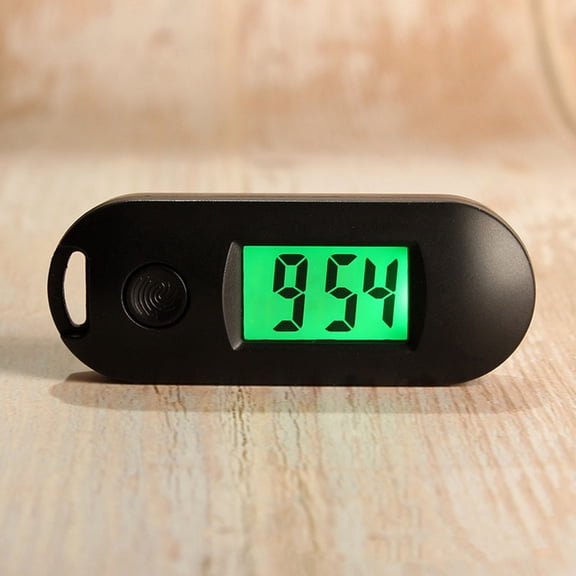 Silent Luminous Mini Portable Digital Clock – Battery-Powered, Green Glow, Compact Design for Students, Exams, Study & Work, Black