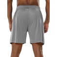 thumbnail image 3 of MIER Men's Quick-Dry Lightweight Training Running & Basketball Athletic Shorts, No Pockets, No Liner, Light Grey, XS, 3 of 7
