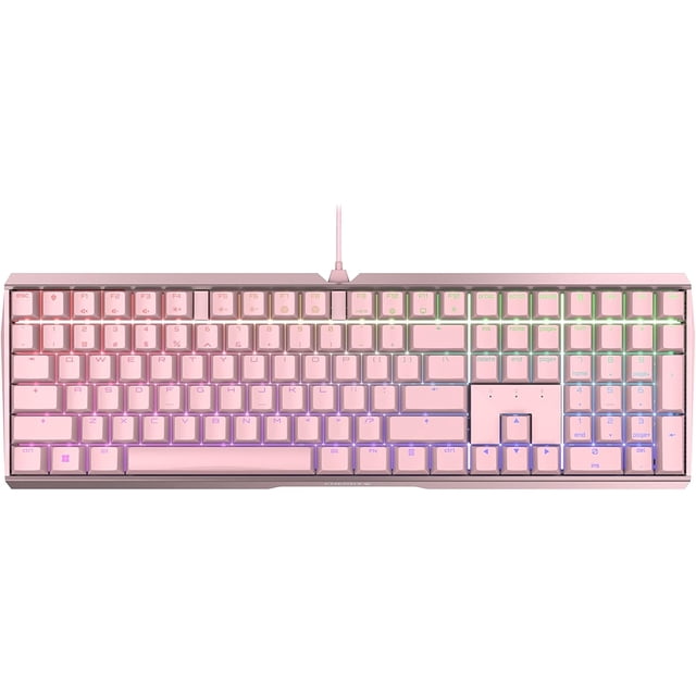Teclado Cherry MXTeclado 3.0S Alámbrico Mecanico MX Switch Rojo Gaming Rosa Reacondicionado