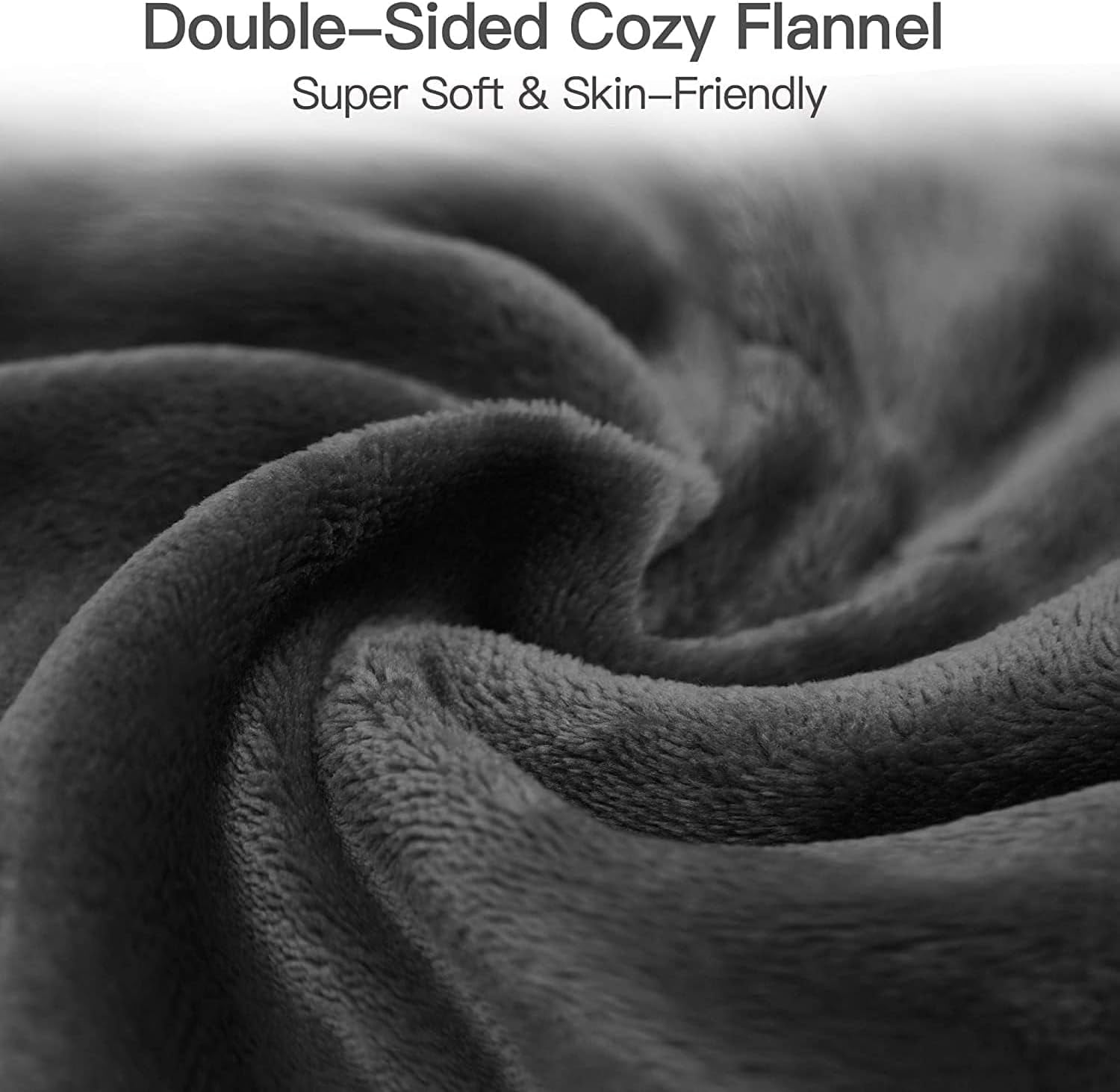 Mayincolor Electric Heated Blanket, 84" x 62" Twin Size Electric Blanket with 10 Heating Levels and 12 Hours Auto-Off, Soft Flannel Blanket with ETL & FCC Certification, Grey