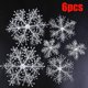 thumbnail image 1 of Adorno colgante de Navidad con purpurina, adorno de copo de nieve, nieve blanca, Navidad (6 uds.), 1 of 5