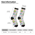 thumbnail image 6 of Uemuo Space Doodle Pattern Women's Crew Socks, Soft Durable Breathable Moisture-Wicking with Odor Control Cotton socks, 6 of 9