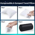 thumbnail image 2 of Cooling Side Sleeper Pillow for Neck and Shoulder Pain, Luxury Shredded Memory Foam Curved Bed Pillows for Sleeping Set of 1- Adjustable Travel Pillow Size- Washable Cover Crescent White, 2 of 2