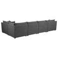 thumbnail image 3 of Sasha 5-piece Upholstered Modular Sectional Barely Black, 3 of 10
