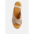 thumbnail image 5 of FInley Raffia High Block Heel Clogs In Tan, 5 of 7