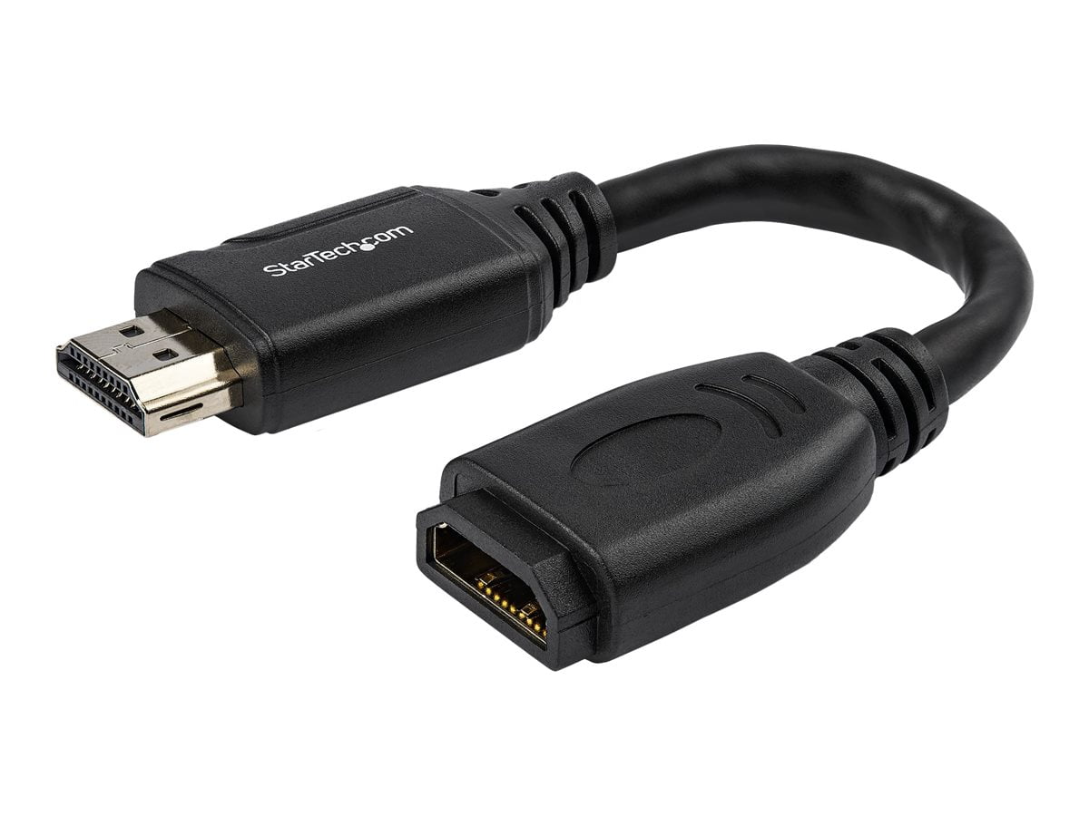 StarTech.com HD2MF6INL 6 in. High Speed HDMI Port Saver Cable 4K 60Hz - Black