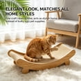 thumbnail image 4 of Indoor Cat Scratcher Bed, Wooden Sisal Cat Furniture Cat Hammock for Scratching Pad and Lounge, 4 of 11