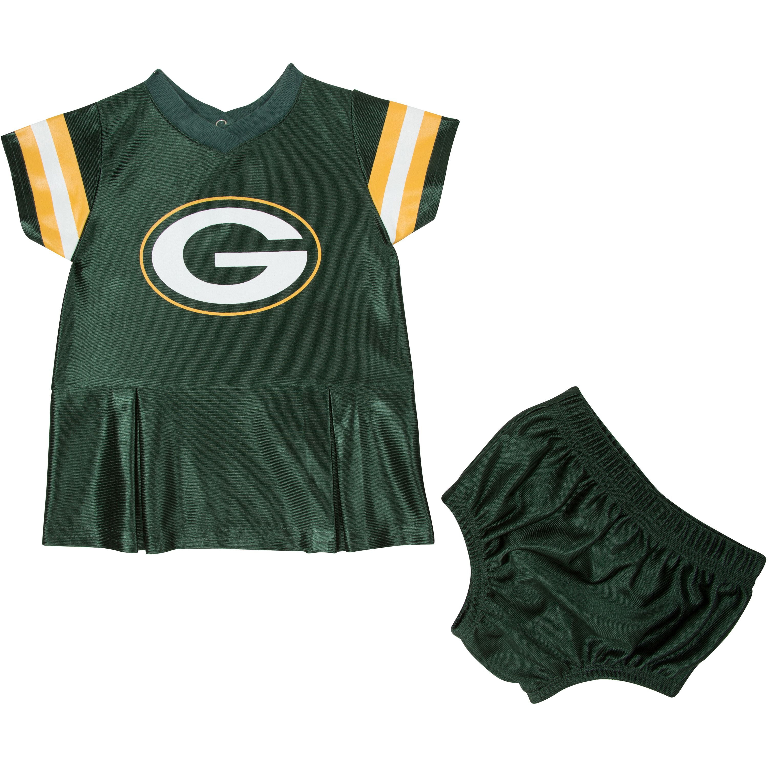Green Bay Packers Infant Girl Dress & Underwear 2 Pack by Gerber Childrenswear, LLC
