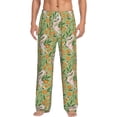thumbnail image 2 of Goofa Snake And Floral Printed Soft Pajama Pants for Men, Wide Leg Comfy Casual Lounge Yoga Pants-Large, 2 of 9