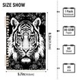 thumbnail image 3 of Notebook 8.3x5.7x0.4 Inch One Sizex2 Journey Note Diary Hardcover Notebook 60 Pages,80g Paper Writing Smooth and Not Easy to Break Black and White Cartoon Tiger, 3 of 8