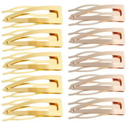 WESTOCEAN Women Girls Non-slip Metal Snap Black Hair Styling Tools Hair Clips Barrettes Hair Side Clamps(gold&rose gold)