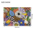 thumbnail image 4 of Yayeee Bath Rug for Bathroom Floor Non Slip Contour Fluffy Soft Absorbent Mat, 20"x24", Blue Floral, 4 of 7