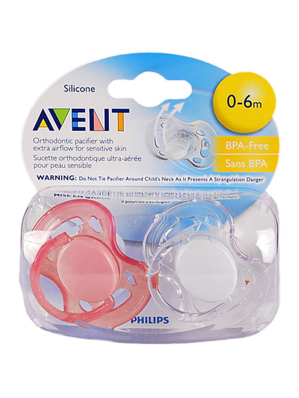 Philips Avent 2Pack Ventilated Orthodontic Pacifiers (06M) pink