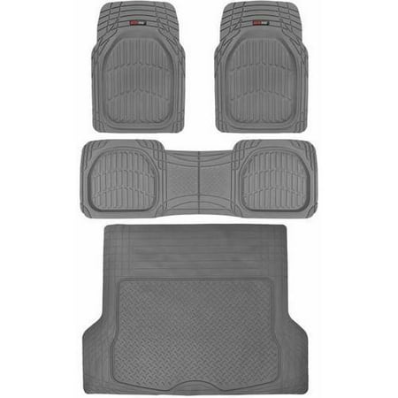 Motor Trend Deepdish Car Floor Mats 3 Piece With Cargo Trunk Mat