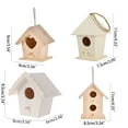 thumbnail image 2 of XISAOK Wooden Bird House for Outside Small Bird Nesting Box with Entrance & Perch, 2 of 17