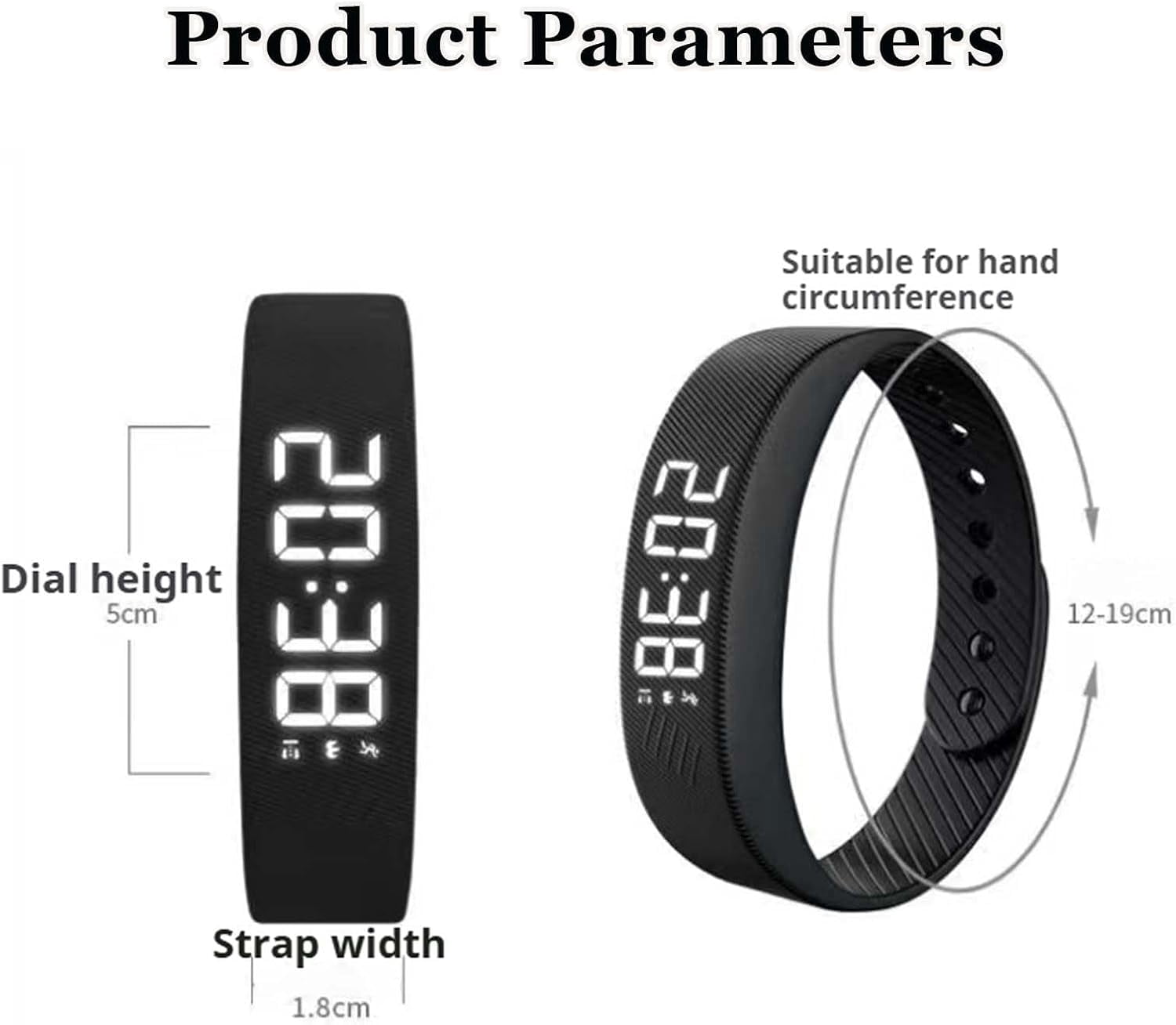 Rise Alarm Band, Alarm Clock Watch, Silent Vibration Wake-Up Wristband for Deep Sleepers, Snooze-Free Smart Watch for Men and Women (Black)