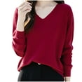 thumbnail image 2 of Black**Friday on Sale ChaoHeng Off The Shoulder Sweater Women's Solid Color Round Neck Sweater,Fashion Loose Layering Knit Top, 2 of 7