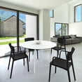 thumbnail image 6 of Luxury Commercial Living 5-Piece Black and White Round Dining Set 47.5", 6 of 6