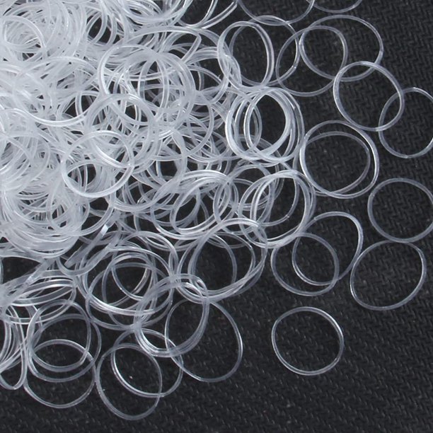 Bandas elásticas de goma transparentes para niña, accesorios para el cabello, coletero, lazos para el cabello, 1000 Uds.