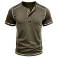 thumbnail image 2 of fatyb Men's Casual Shirts Short Sleeve Button T-Shirts Lightweight Pullover Summer Basic Tee for Men, 2 of 5