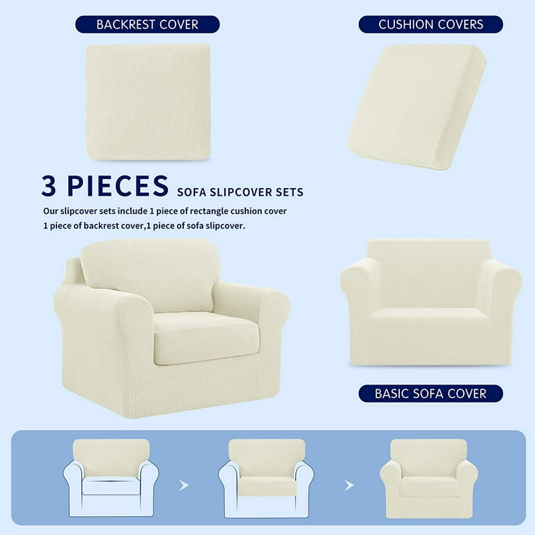 Subrtex Sofa Slipcover Sets 7 Pieces Stretch Couch Cover Backrest