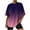 Purple, variant on yillto Womens Oversized Shirts Loose Casual Summer Short Sleeve Crewneck Tee Trendy Gradient Tshirts