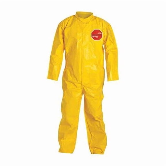 Dupont Coveralls,5XL,Ylw,Tychem 2000,PK12 QC120BYL5X001200