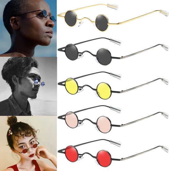 ibiyuan Sunglasses For Women Women Men Retro Round Sunglasses Hip Hop Fashion Vintage Trendy Sun Shades Eyewear