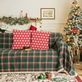thumbnail image 4 of Zatoumnr Set of 2 Linen Christmas Tree Pattern Pillow Covers, 18x18 Inch, Red Throw Pillows for Winter Decor Christmas Decorations Indoor Outdoor Christmas Gifts for Women Men Family, 4 of 6