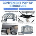 thumbnail image 5 of Hassch 12x12ft Pop Up Gazebo, Outdoor Portable Camping Canopy Screen Tent with Mosquito Mesh Sidewalls, Sunshelter with Carry Bag for Lawn, Garden, Backyard, Dark Gray, 5 of 10