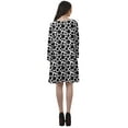 thumbnail image 5 of Moomaya Rayon Flared Dress For Womens Long Sleeve Printed V-Neck Casual Beach Dress For Girls, 5 of 7