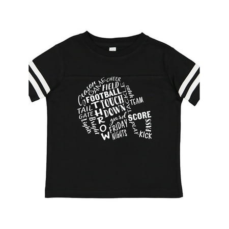 

Inktastic Football Words in Helmet Shape in White Text Gift Toddler Boy or Toddler Girl T-Shirt
