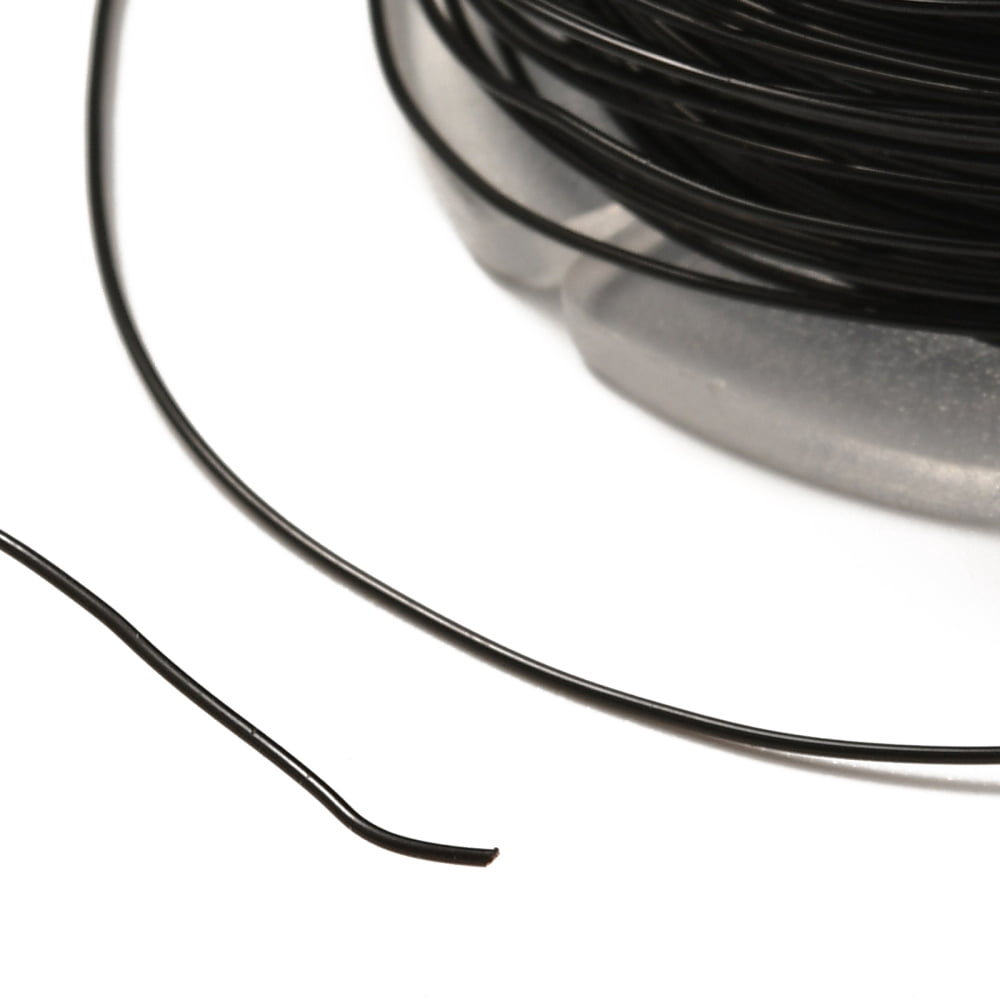 10rolls Round Copper Craft Wire for Jewelry Making Long-Lasting Plated Black 26 Gauge 0.4mm about 65.61 Feet(20m)/roll