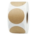 thumbnail image 1 of Brown Kraft Autocollants à Pois Ronds 1 Pouces Pouce Rond Lot de 500, 1 of 2