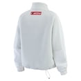 thumbnail image 3 of Women's WEAR by Erin Andrews Gray Cincinnati Reds Polar Fleece Quarter-Zip Jacket, 3 of 5