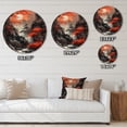 thumbnail image 4 of Designart "Maple s Nocturnal Dance III" Japon Landscape Metal Round Wall Art Prints, 4 of 5