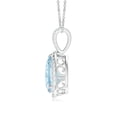 thumbnail image 2 of ANGARA Natural 1.6 ct Aquamarine Teardrop Pendant with Diamond Halo in 14K White Gold for Women (Size-10x7mm) | March Birthstone, Anniversary, Jewelry Gift for Women | Natural Aquamarine Necklace, 2 of 8