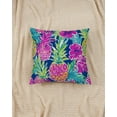 thumbnail image 5 of Summer Tropical Pineapple Pillow Cover 18x18 Inch - Vibrant Floral and Fruit Design, Decorative Cushion Case for Home Decor, 5 of 6