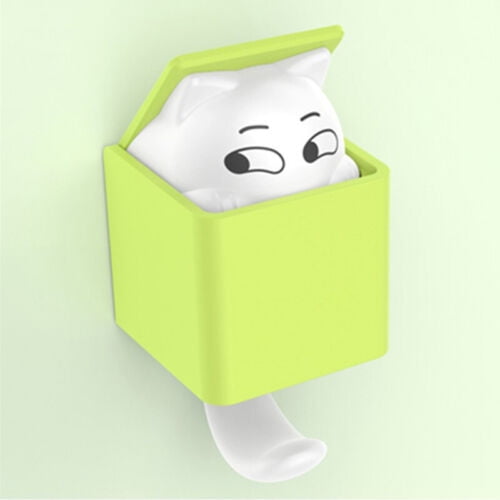 Gato de dibujos animados gancho de llave, Liwei multifunción mini gancho toalla ropa bolsa bolsa soporte para decoración del hogar Liwei Gato de dibujos animados gancho de llave