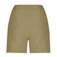 thumbnail image 5 of vigerkar Womens Shorts 2025 Comfy Summer Drawstring High Waist Cotton Shorts for Women Trendy Khaki, L, 5 of 5
