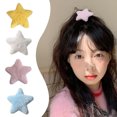 thumbnail image 5 of 2 Pcs Kids Furry Hair Clip Star Hairpin Cute Bangs Clip Hairpin Headress for Kids Women Girls Ladies, 5 of 9