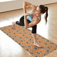 thumbnail image 6 of Orange Skull Pattern Hot Yoga Mat Towel Non Slip for Hot Yoga - Quick-Drying Yoga Mat Cover with 4 Corner Pockets with Travel Bag - Hot Yoga Towel Non Slip 74"x26", 6 of 6