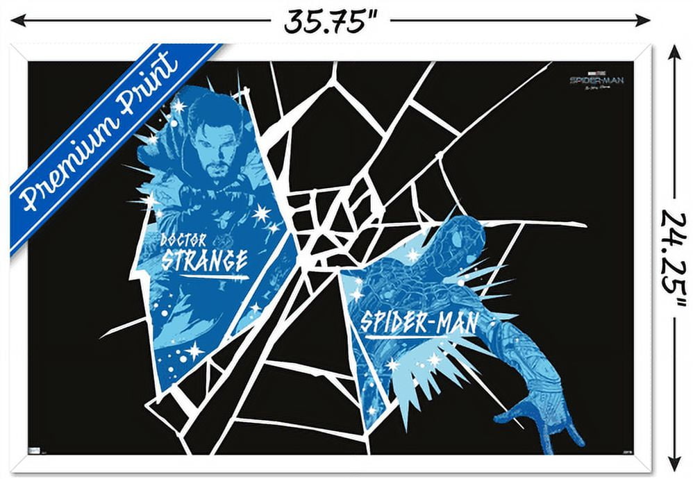 Marvel Spider-Man: No Way Home - Web Wall Poster, 22.375" x 34", Framed