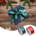 thumbnail image 3 of 2 Rolls Christmas Ribbon Satin 9.84 Yards,Christmas Snowflake Ribbons for Gift Wrapping,1 Inch Wide Printed Ribbons with Golden Bells Elk Snowflakes for Festival Holiday Party Decorations DIY Crafts, 3 of 7