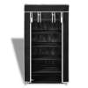 thumbnail image 4 of vidaXL 5 Tier Shoe Rack Tower Portable Storage Organizer w/ Shelf Black/Brown, 4 of 6