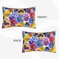 thumbnail image 4 of Balery The Garden Tricolor Pansy Flower Bedding Queen Pillow Cases - Envelope Closure - Soft Brushed Microfiber Fabric - Shrinkage and Fade Resistant Pillow Cases-20"x30", 4 of 9