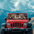 thumbnail image 3 of Uorisanigo Car Sun Shade Yorkshire Terrier Animal Print Windshield Sunshade Heat Shield Sunshade Sun Visor Mat Compatible with JK JKU TJ 2 Door / 4 Door(52.95x16.14nches), 3 of 7