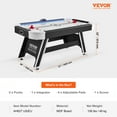 thumbnail image 2 of VEVOR Air-Powered Hockey Table, 72" Indoor Hockey Table for Kids and Adults, LED Sports Hockey Game with 2 Pucks, 2 Pushers, and Electronic Score System, Arcade Gaming Set, 2 of 9
