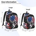 thumbnail image 3 of Lsque Largemouth Bass Fish in USA Pattern Canvas Daypack, Durable Backpack, High-quality Versatile Backpack,Vintage Compact Backpack-Medium, 3 of 6